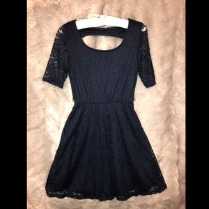 Navy blue lace dress